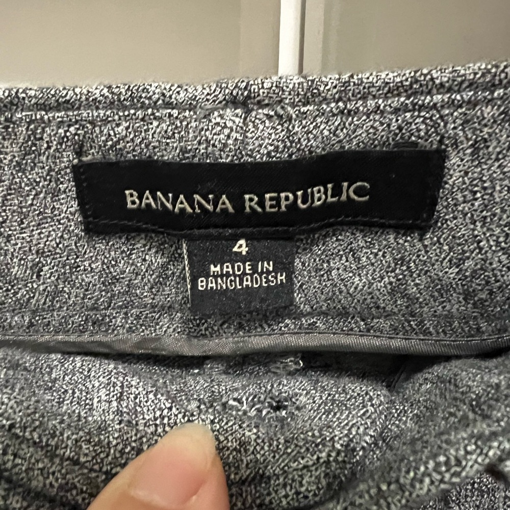 NWOT Banana Republic Wide Leg mid rise Gray Trousers size 4 - Picture 7 of 10